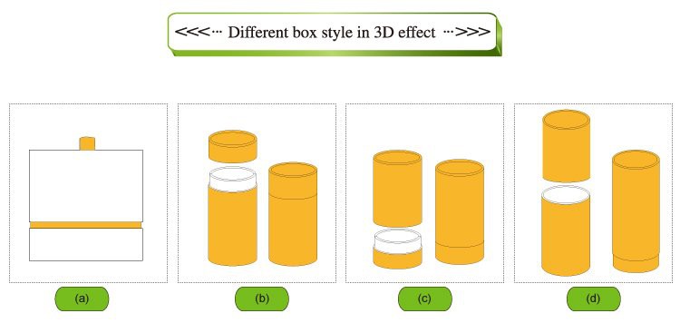 cylindrical paper tube box